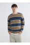 Esvab • Modern & Distinctive Zero Roba Collar Striped Men's Knitwear Sweater