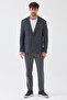 Pasure Men's Navy Blue Cotton Mono Collar Flexible Fabric Self-Wiping Slim Fit Sports Blazer Jacket - 6