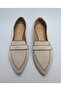 Women'S Beige Textured Slip On Shoes - 6
