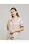 Women'S Beige Printed Pyjama Set - 5