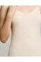 Women'S Nude Ribbed Lace Trim Camisole - 6