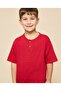 Textured T-Shirt With Henley Neck And Short Sleeves - 3