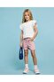 Solid Denim Shorts With Button Closure - 2