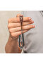 Silver Kazaz Tassel Capsule Cut Blue Crimped Amber Prayer Beads - 2