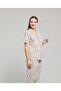 Women'S Beige Printed Pyjama Set - 3