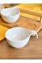 Porcelain Bowl Presentation Set with Bamboo Stand 4 Pieces - 4