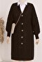 Long Sleeve Buttoned Knit Cardigan with Hair Braid Detail