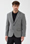 Sarino Men's Black-Grey Cotton Blend Stretch Houndstooth Patterned Slim Fit Sports Blazer Jacket