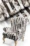 Modern Striped and Floral Patterned Cotton Lined Thick Rashel Upholstery Fabric 140cm Width (Fbr 100)