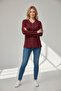 Women's Front Closed Button Detail Stone-Embellished Narcissus Seasonal Bluse - 3