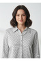 Women's Model Comfortable Cut Buttoned Long Sleeve Shirt - 2