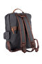 Medium Size 37cm Canvas Tarpaulin Waterproof Fabric School Travel Backpack Bag Black U577 - 3