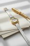 Women's White Vintage Wristwatch New Fashion Leather Cord Wristwatch - 3