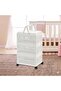 Rolling Foldable Storage Box 3-Layer – Stackable Ventilated Organizer with Lid White - 5