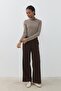 Knitted Palazzo Pants brown