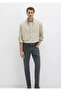 Beige Tencel Tm Lyocell Blended Shirt Loose Fit / Relaxed Fit 0211751-70154 - 3