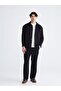 Xside Black Polo Collar Buttoned Men's Cardigan - 2