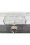 Premium Rectangular Bowl 28 cm Cast Gold with Legs & Presentation Stand & Cucumber - 5