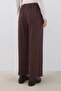 Wide leg cupra suede trousers brown - 4