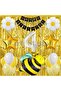 Bee and Daisy Concept 4 Year Old Birthday Party Balloon Set
