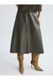 Lcw Vision Buy Zippered A-Line Leather-Look Skirt - 5