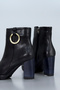 Bln St540 High Heeled Ankle Boots with Ring Buckle Detail - 4
