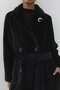 Double-Breasted Angora Coat Black - 3