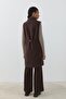 Angora Vest with Shiny Stone Accessories Brown - 4
