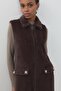 Angora Vest with Shiny Stone Accessories Brown - 3