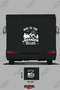 Adventure Begins Written on the Mountain Image Caravan Sticker Coating