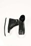 Lace-Up Zippered Thermo Sole Genuine Leather Flat Boots 101-23028-02 Women's Boots - 6