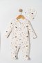 Baby Printed Jumpsuit with Hat Astronaut Printed Newborn Cotton Hospital-Issued Sleeping Bag with Snap Fasteners - 2