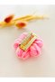 3-Piece Pink, White and Colorful Knitted Daisy Flower Patterned Clip-On, Hairless, Newborn Baby Hairpin - 3