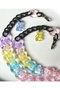 Eyeglass Chain – Pink Acrylic & Black Aluminum, Teddy Bear Charm – Candy Series - 5