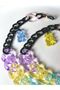 Eyeglass Chain – Pink Acrylic & Black Aluminum, Teddy Bear Charm – Candy Series - 3