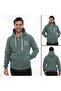 Men's Full Zip K Hooded Cotton Sweatshirt with Fleece Inside - 6