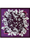 Purple Orchid Patterned Women's Shawl Scarf Accessory 90*90