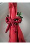 Christmas Themed String Napkin Ring Handmade Napkin Holder with Macrame Rope and Artificial Leaves |   6 Pieces - 2