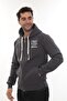 Men's Smoked Fleece Inside Full Zip K Hooded Cotton Sweatshirt - 4