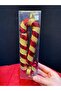 4-Piece Candy Cane Christmas Ornament |   Red Gold Glittering Walking Stick Pine Tree Ornament - 2