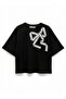 Girl's Bow Patterned Half Sleeve Design T-Shirt - 6