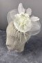 Bridal Accessory White Hydrangea Floral Toilet Party and Wedding Hat Hair Accessory – Bridal Accessory - 7