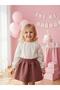 Baby Girl Textured Fabric Flared Skirt with Pockets - 3