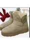 Ucg Model High-Sole Fur-Lined Suede Winter Women's Boots with Cirt Tape