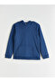 Two Mt Shop Quality Lcw Kids Navy Blue Hooded Plain Boys' Thick Sweatshirt - 2