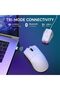 فأرة ألعاب لاسلكية خفيفة الوزن X11 مع قاعدة شحن RGB (أبيض) - 3