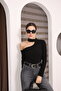 Off-The-Shoulder Asymmetric Detailed Long Sleeve Blouse - 5