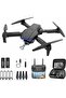 Mini Drone Dual Camera 4k Adults Teenagers HD 1080P Foldable Carring case 3D 2 Batteries Gifts