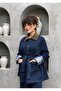 Velvet Collar Sleeve Decorated Denim Pants Jacket Two-Piece Set – Hijab Friendly