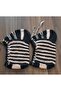 Women's Orlon Wool Yarn Handmade Knitted Patterned House Slippers Booties